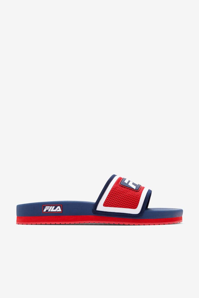 Fila Lunar Slide Blue Sandals Mens - NZ 16972-YNOX